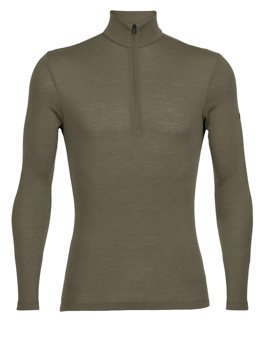 Loden Icebreaker Merino 175 Everyday Long Sleeve Half Zip Thermal Top Men's Base Layers | AU 1369NWYB